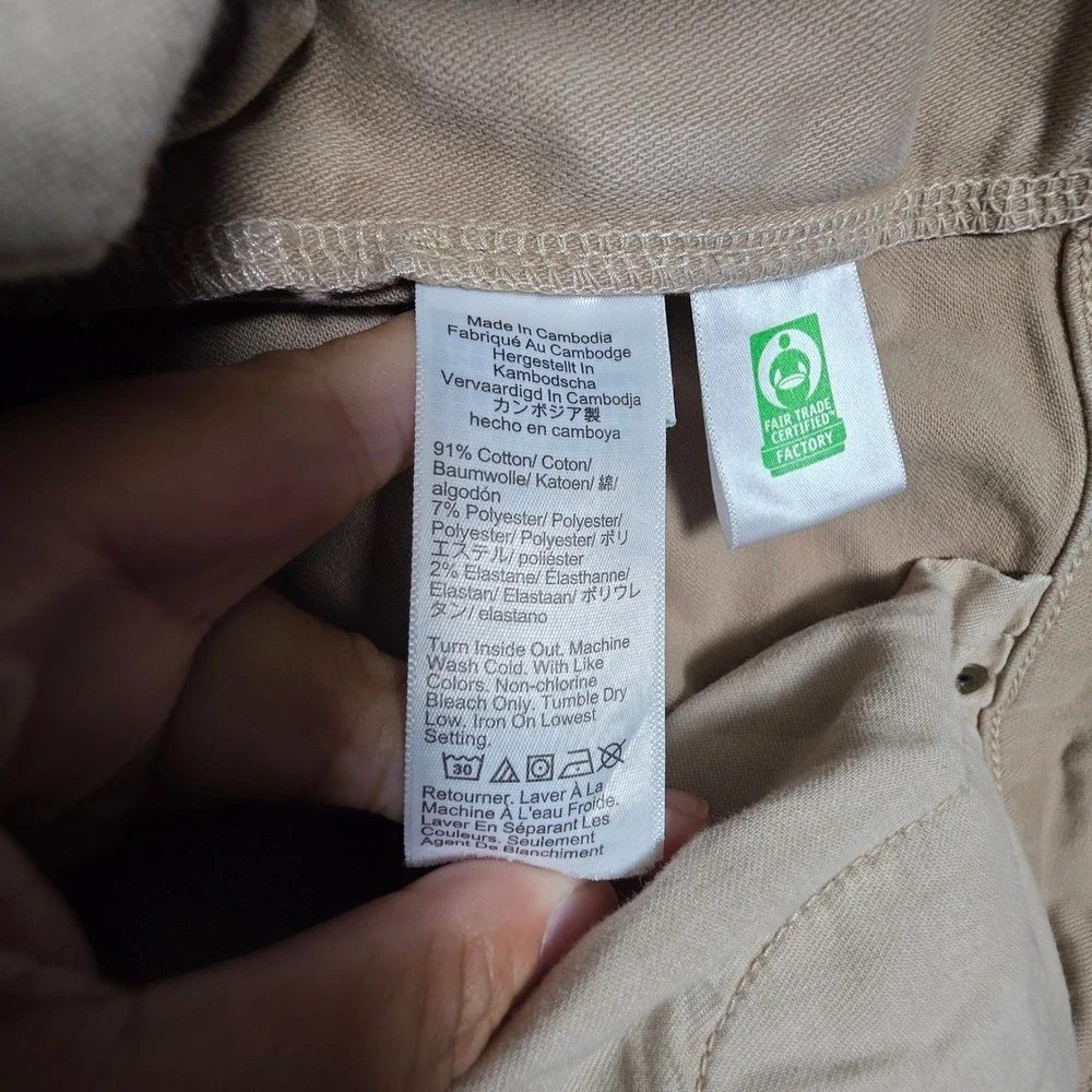 J.Crew Flex Slim Fit Khaki Pants Mens 32x30 Tan Stretch Chino 5-Pocket 1242
